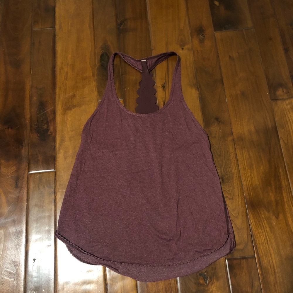 Burgundy Lululemon tank top